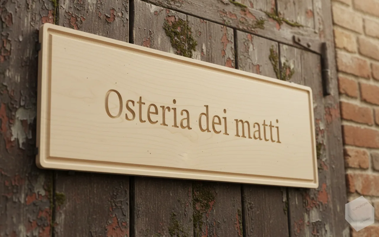 Insegna esterna in metallo